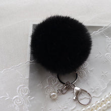 ArriveFaux Rabbit Fur Ball Keychain for Bag Plush Car Key Ring Cars Charm Keys Chain Pendant CF