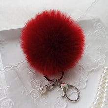 ArriveFaux Rabbit Fur Ball Keychain for Bag Plush Car Key Ring Cars Charm Keys Chain Pendant CF