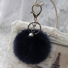 ArriveFaux Rabbit Fur Ball Keychain for Bag Plush Car Key Ring Cars Charm Keys Chain Pendant CF