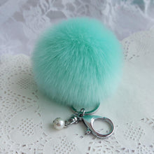 ArriveFaux Rabbit Fur Ball Keychain for Bag Plush Car Key Ring Cars Charm Keys Chain Pendant CF