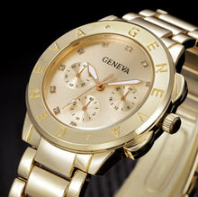 Gold Watch Luxury Geneva Crystal Bracelet Wrist Watches Women Dress Watch Quartz Clock Ladies Hour CF