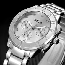 Gold Watch Luxury Geneva Crystal Bracelet Wrist Watches Women Dress Watch Quartz Clock Ladies Hour CF
