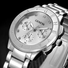 Gold Watch Luxury Geneva Crystal Bracelet Wrist Watches Women Dress Watch Quartz Clock Ladies Hour CF