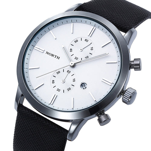 Business Quartz watch Men sport Military Watches Men Leather Army Relogio clock Gold hours Complete Calendar CF