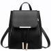 Backpack Women PU Leather Black Korean style Schoolbags Travel Shoulder Bag Backpacks Bolsa Feminina CF
