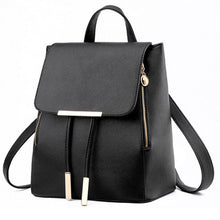 Backpack Women PU Leather Black Korean style Schoolbags Travel Shoulder Bag Backpacks Bolsa Feminina CF