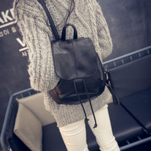 Backpack Women PU Leather Black Satchel Shoulder Korean School Rucksack Bags bolsa feminina CF