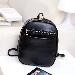 Backpacks Women PU Leather Travel Black School Bag For Teenage Girls Mochila Feminina CF