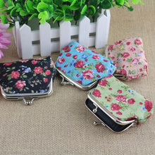 Coin Purse Women Lady Retro Vintage Flower Print Small Wallet Hasp Purses Clutch Bag CF