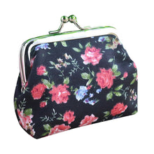 Coin Purse Women Lady Retro Vintage Flower Print Small Wallet Hasp Purses Clutch Bag CF
