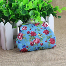 Coin Purse Women Lady Retro Vintage Flower Print Small Wallet Hasp Purses Clutch Bag CF