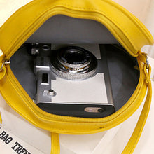 Crossbody Bag Personality Round Lemon Pattern PU Leather Shoulder Bags Bolsos Femenina CF