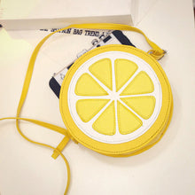 Crossbody Bag Personality Round Lemon Pattern PU Leather Shoulder Bags Bolsos Femenina CF