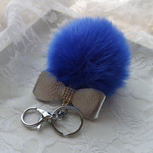 Faux Rabbit Fur Ball Keychain for Bags Gift for girl Plush Car Key Ring Car Key Pendant CF