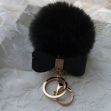 Faux Rabbit Fur Ball Keychain for Bags Gift for girl Plush Car Key Ring Car Key Pendant CF