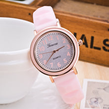 Geneva Women Watches Round Dial Silicone Band Quartz Analog Dresss Watch Relogio Feminino CF