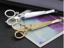 Girls Crystal Hair Clips Hair Pins Unique Scissors Design Headwear Accessories Hair Clips Gold Silver CF