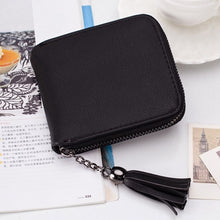 Lovely Wallet PU Leather Change Purse Money Coin Purses Carteras Women Short Small Purses with Tassel CF