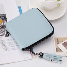 Lovely Wallet PU Leather Change Purse Money Coin Purses Carteras Women Short Small Purses with Tassel CF