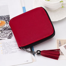 Lovely Wallet PU Leather Change Purse Money Coin Purses Carteras Women Short Small Purses with Tassel CF