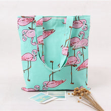Luxury Handbags Women Bags Designer Flamingos Canvas Shoulder Shopping Bag bolsos femenina CF