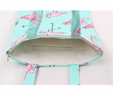 Luxury Handbags Women Bags Designer Flamingos Canvas Shoulder Shopping Bag bolsos femenina CF