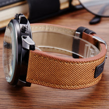 Men Watch Top Luxury Military Army Clock PU Leather Band Quartz Watches Relogio Masculino CF