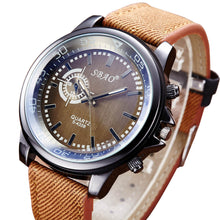 Men Watch Top Luxury Military Army Clock PU Leather Band Quartz Watches Relogio Masculino CF