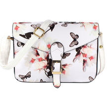 Messenger Bags Women Floral Pattern PU Leather Retro Designer Shoulder Bag Satchel Handbag Bolsos Femenina CF
