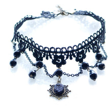 Necklace Choker Girl Handmade Gothic Retro Vintage Black Lace Collar Chokers Necklaces Charm Jewelry Gift CF