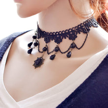 Necklace Choker Girl Handmade Gothic Retro Vintage Black Lace Collar Chokers Necklaces Charm Jewelry Gift CF