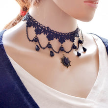 Necklace Choker Girl Handmade Gothic Retro Vintage Black Lace Collar Chokers Necklaces Charm Jewelry Gift CF