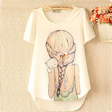 New Fashion Short Sleeve Plus Size T-shirts Female T shirts Print Tops Women Clothing 70831 SM6