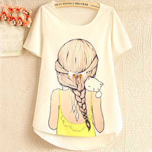New Fashion Short Sleeve Plus Size T-shirts Female T shirts Print Tops Women Clothing 70831 SM6
