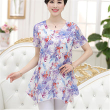 New Fashion Women T shirts Print T-shirt Women O-neck Top Short Sleeve XL-4XL Female Plus Size tops 70916 SM6