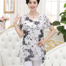 New Fashion Women T shirts Print T-shirt Women O-neck Top Short Sleeve XL-4XL Female Plus Size tops 70916 SM6