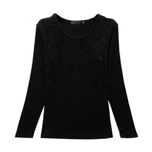 New Fashion Women XL-4XL T shirts clothing Print t-shirt Women Top Full Sleeve Female Bling tops 72102 SM6