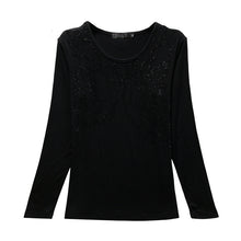 New Fashion Women XL-4XL T shirts clothing Print t-shirt Women Top Full Sleeve Female Bling tops 72102 SM6