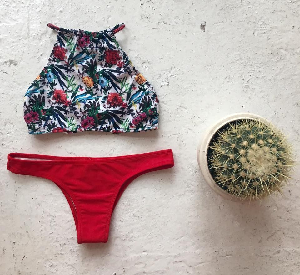 New Floral Printing Bikini set Sexy padded Print Strap bikinis low waist swimming Suit Beach waer HD5 CF