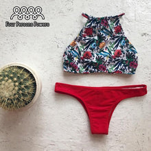 New Floral Printing Bikini set Sexy padded Print Strap bikinis low waist swimming Suit Beach waer HD5 CF