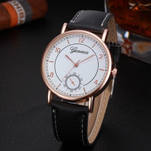 Geneva Mens Wathes Retro Design PU Leather Band Top Luxury Military army Analog Relogio Masculino CF