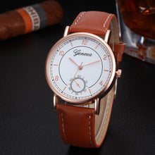 Geneva Mens Wathes Retro Design PU Leather Band Top Luxury Military army Analog Relogio Masculino CF