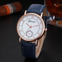 Geneva Mens Wathes Retro Design PU Leather Band Top Luxury Military army Analog Relogio Masculino CF