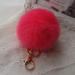 Keychain Rabbit Fur Ball Key chain Bag Plush Car Keys Ring Car Key Pendant Charm Gift CF
