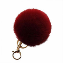 Keychain Rabbit Fur Ball Key chain Bag Plush Car Keys Ring Car Key Pendant Charm Gift CF