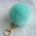 Keychain Rabbit Fur Ball Key chain Bag Plush Car Keys Ring Car Key Pendant Charm Gift CF