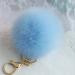 Keychain Rabbit Fur Ball Key chain Bag Plush Car Keys Ring Car Key Pendant Charm Gift CF