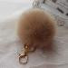 Keychain Rabbit Fur Ball Key chain Bag Plush Car Keys Ring Car Key Pendant Charm Gift CF
