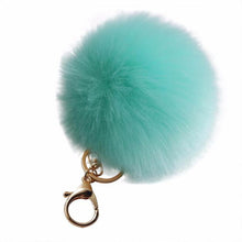 Keychain Rabbit Fur Ball Key chain Bag Plush Car Keys Ring Car Key Pendant Charm Gift CF
