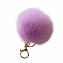 Keychain Rabbit Fur Ball Key chain Bag Plush Car Keys Ring Car Key Pendant Charm Gift CF